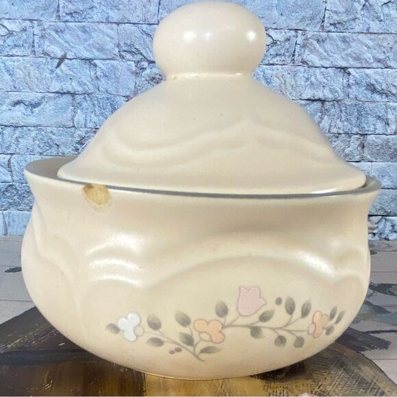 Vintage Pfaltzgraff Remembrance Sugar Bowl Creamer Set - Picture 6 of 10